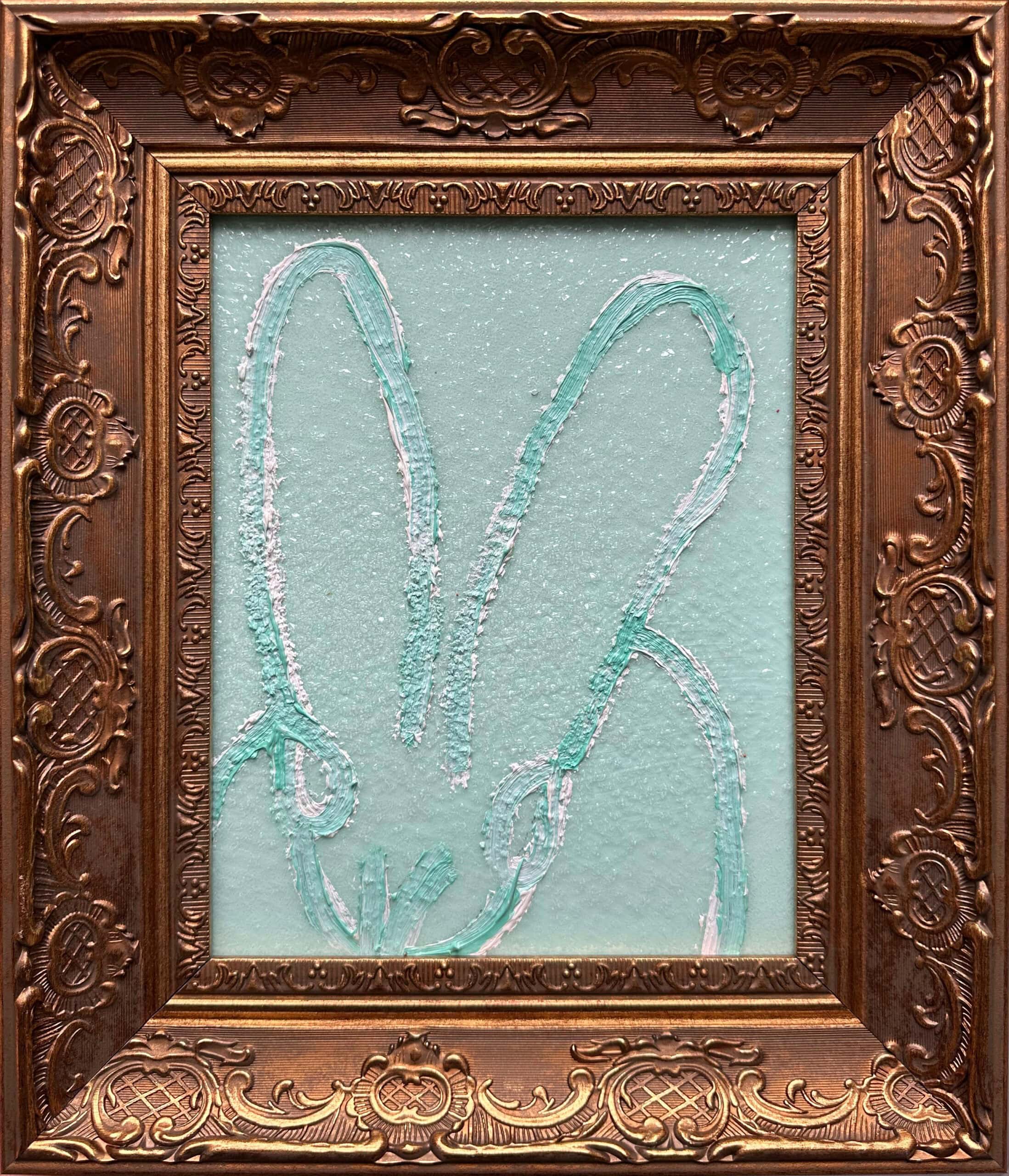 Acqua Diamond Dust (2026), pintura 25 × 20 cm de Hunt Slonem disponible en Aura Galerías Lomas