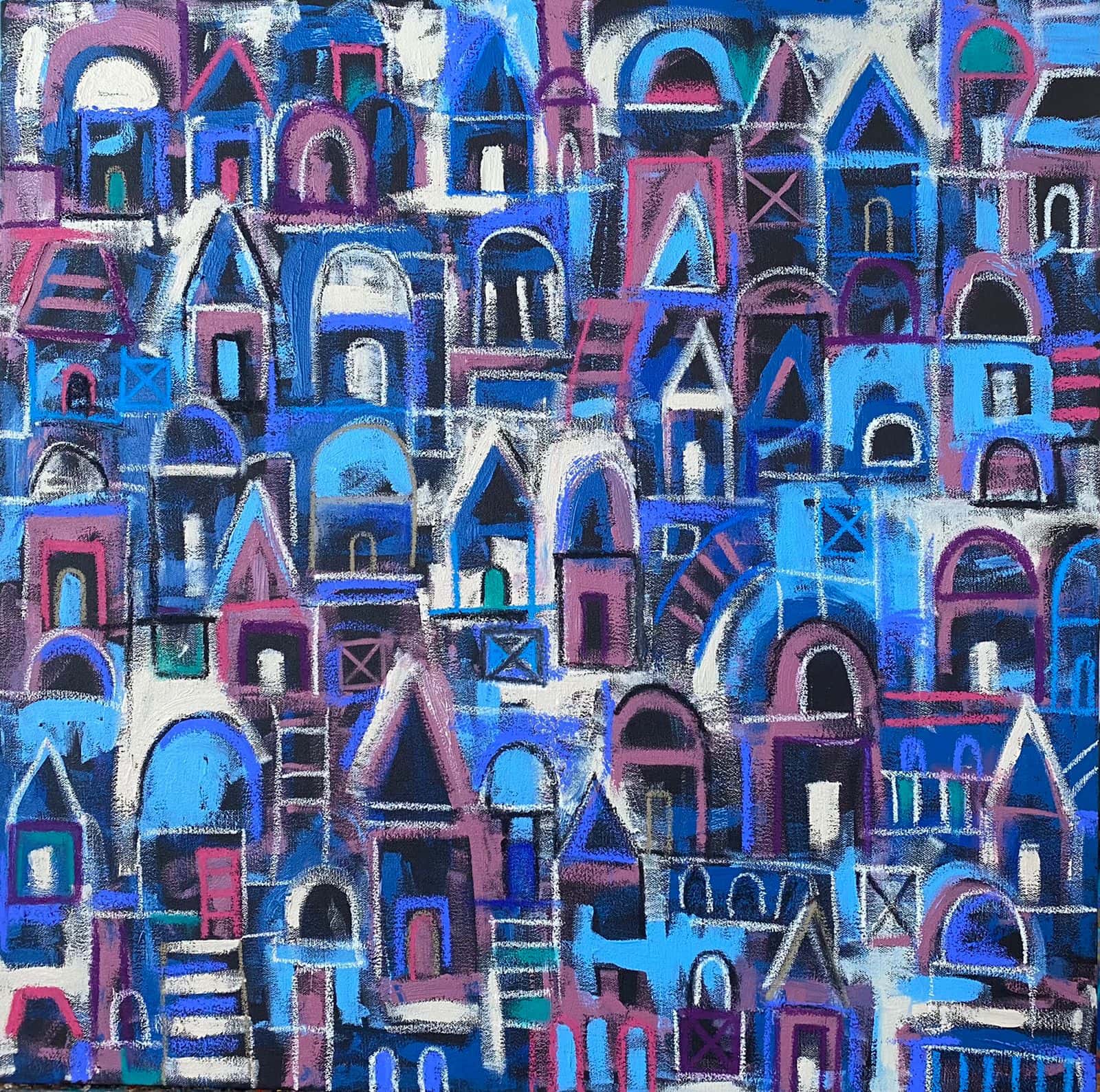 Obra "Mundos Nuevos" de Jorge Vidals, representada por Aura Galerías
