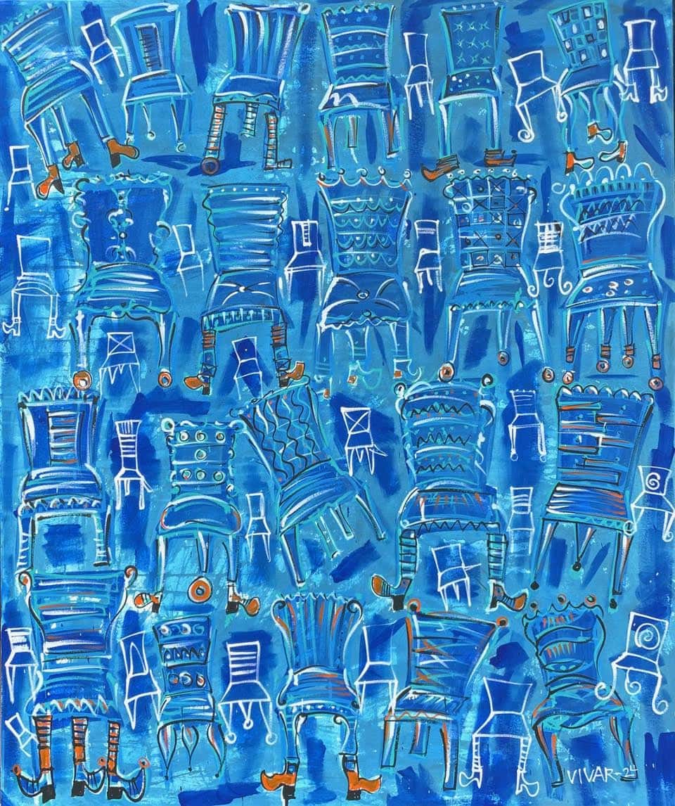 Obra "Showroom Blues" de Carlos Vivar, representada por Aura Galerías