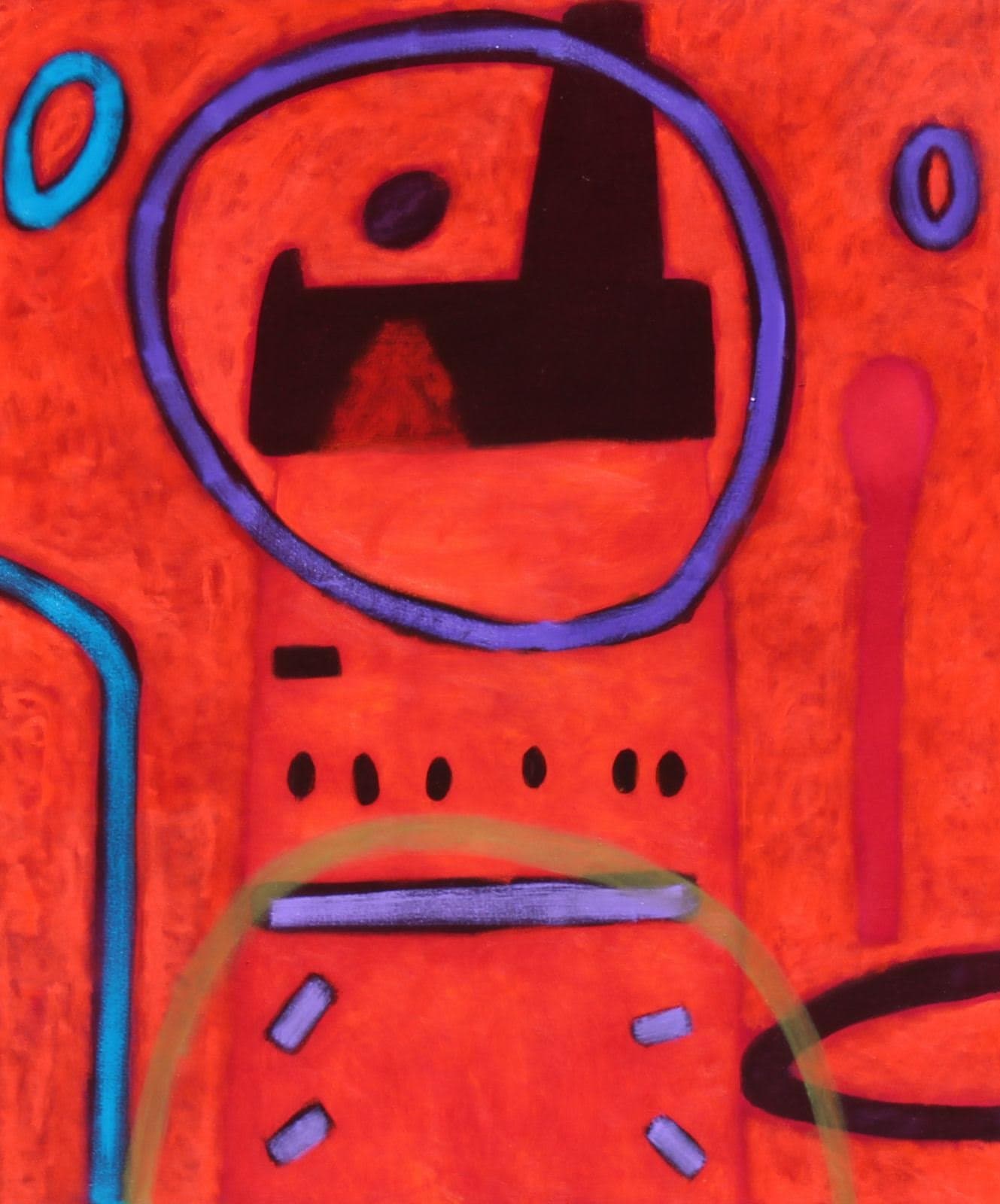 Obra "De Pie" de Didier Mayés, representada por Aura Galerías