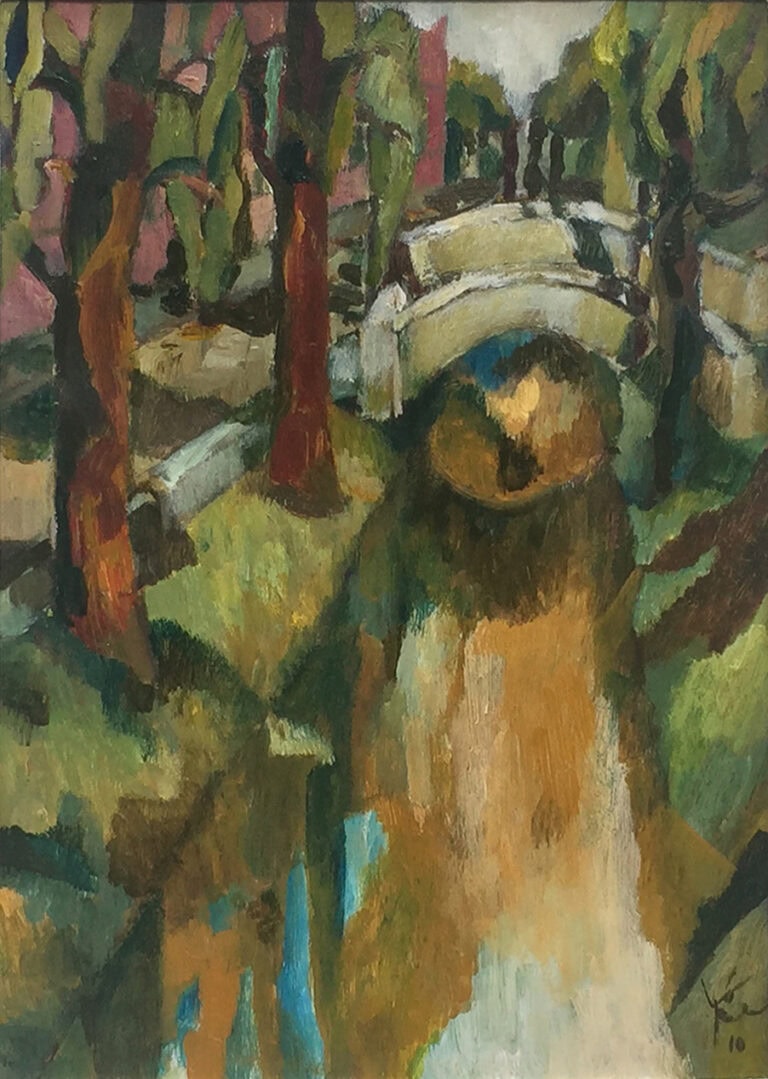 Obra "Río San Ángel" de Carlos Lope, representada por Aura Galerías