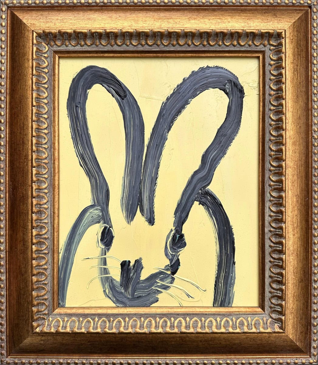 Van Gough, oil on wood painting by Hunt Slonem, 10 x 8 in, 2025, in antique frame — Aura Galerías