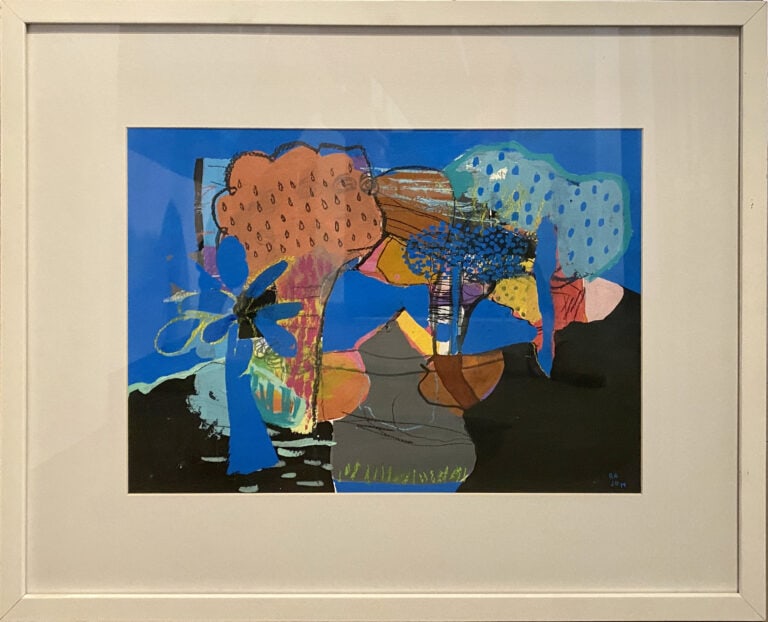Obra "El Bosque Misterioso, Mixta sobre Papel, 28 x 41 cm, por Alberto Ramirez — Aura Galerías" de Alberto Ramirez, representada por Aura Galerías