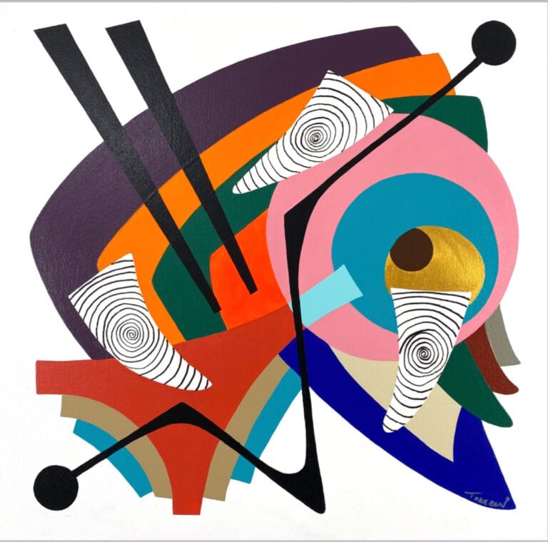Obra "Afflux, Acrílico sobre tela, 61 x 61 cm, por Amauri Torezan — Aura Galerías" de Amauri Torezan, representada por Aura Galerías